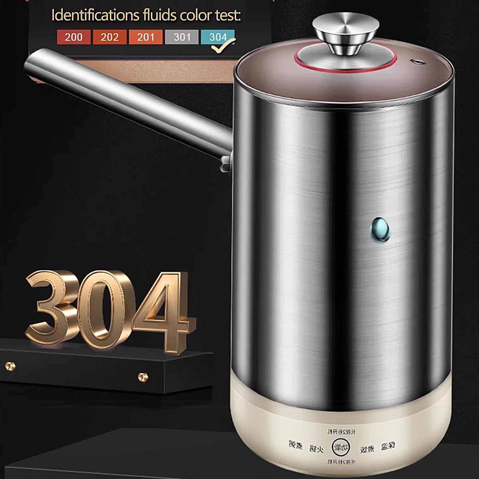 Freidora Eléctrica de Aceite Inoxidable 304 Olla Freidora con Cesta y Tapa 2 Litros 600W 220V para Freír, Hervir Fideos, Calentar Leche, Cocinar Gachas