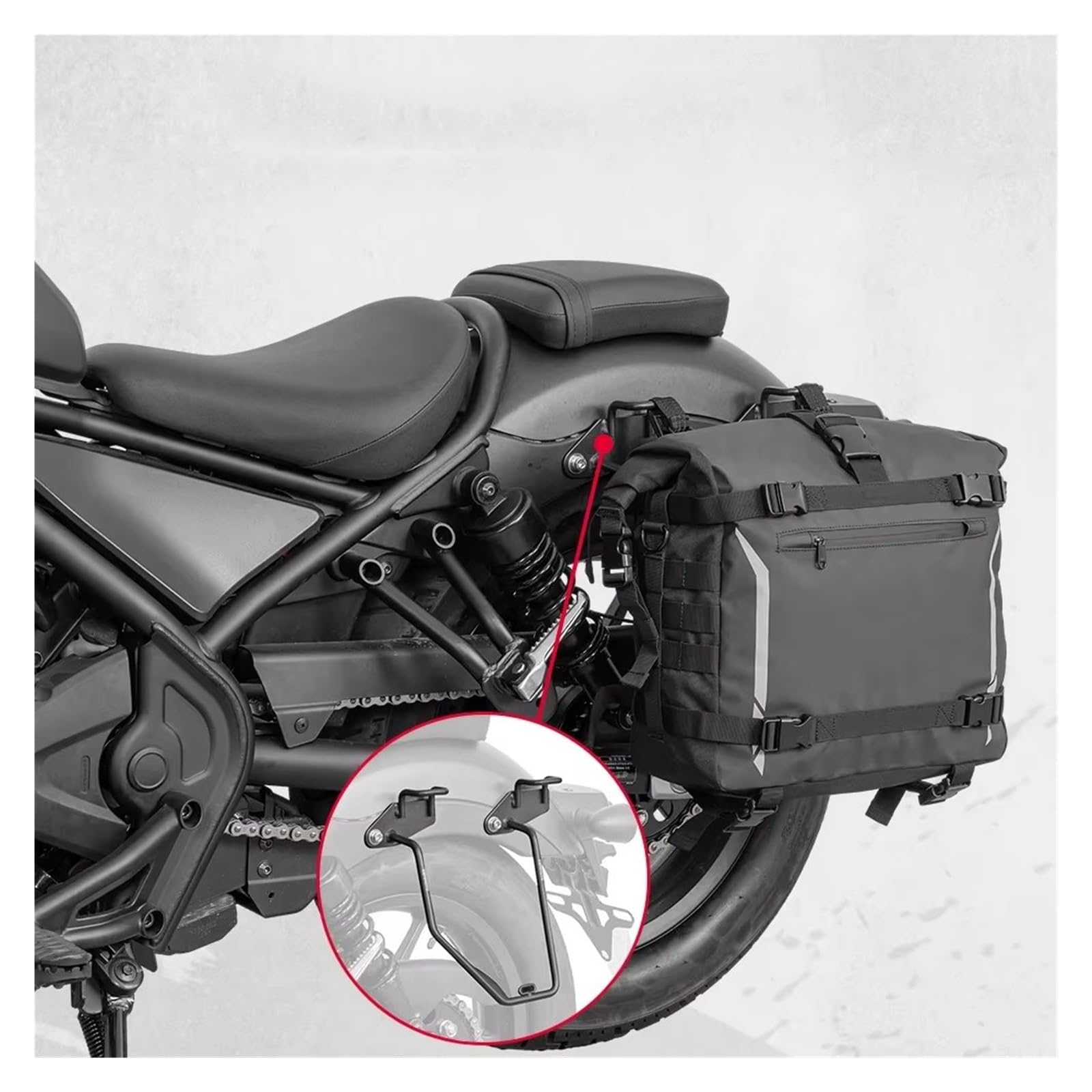 Per CT125 Per Trail 125 Per Rebel Per Kawasaki Per Eliminator Borse Viaggio Moto Bisaccia 18L Borsa Laterale Impermeabile Borsa Posteriore Moto