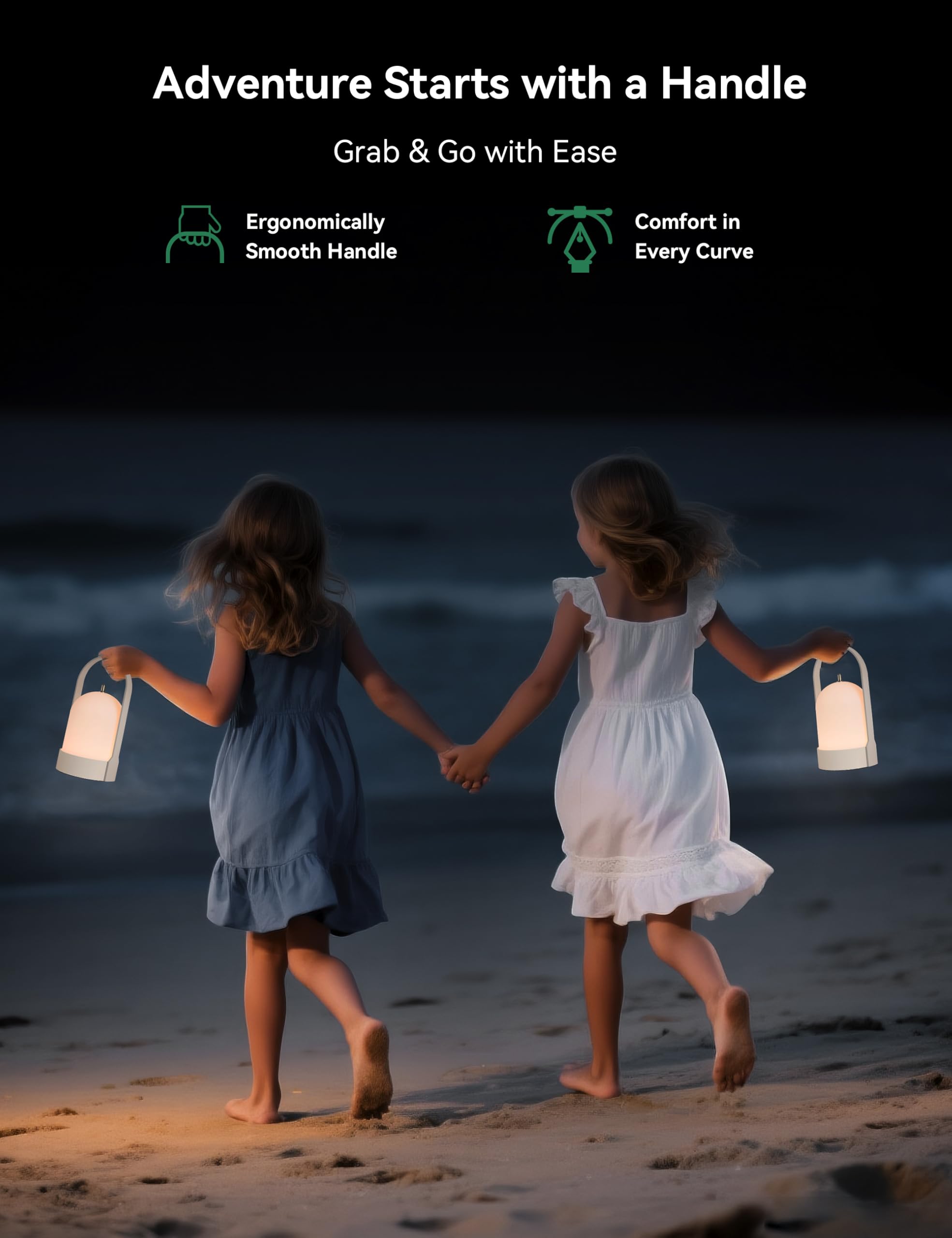 Lámpara portátil, funciona con pilas, recargable, inalámbrica, de 4 niveles, táctil, regulable, lámpara de escritorio, luz nocturna, para camping, hogar, dormitorio, comedor, balcón, patio 3
