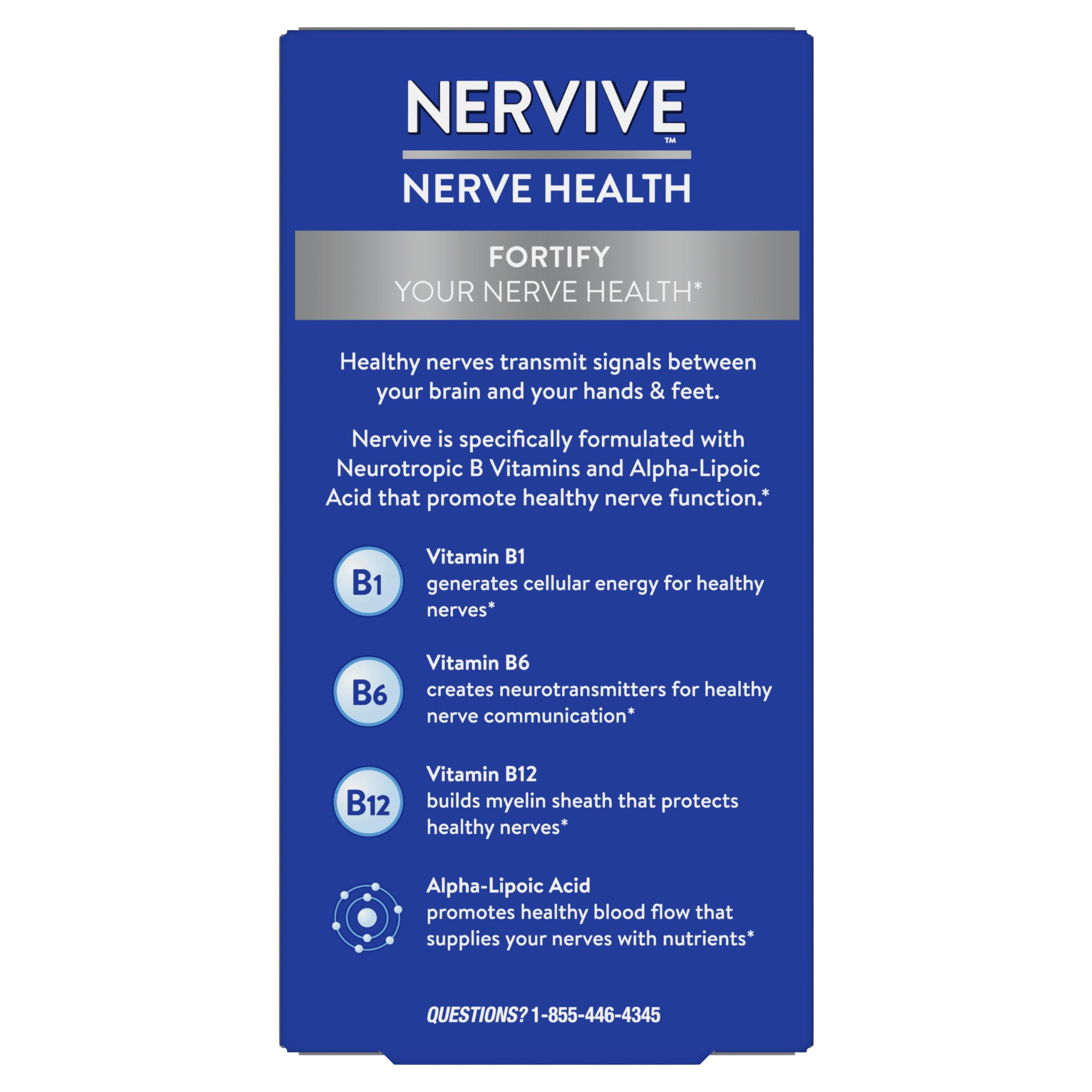 Nervive Nerve Health, Alpha Lipoic Acid, Fortify Nerve Health, Healthy Nerve Function, Healthy Blood Circulation, Supplement, Tablet, 60 Tablets — Amazon image 11