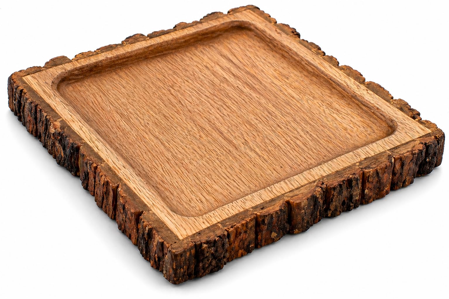 Serveur décoratif en bois anti-glisse 20 cm pour vos présentations de fêtes