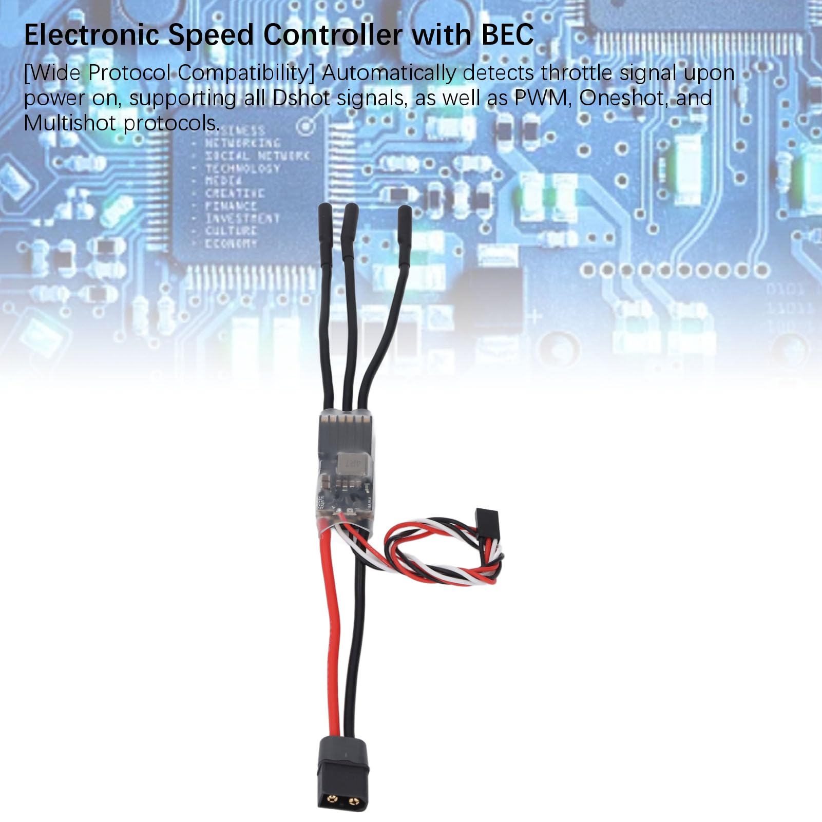 Generic Bezszczotkowy Procesor ESC o Wysokiej Wydajności Elektryczny Regulator Prędkości dla Dronów Wielowirnikowych 128 KHz Częstotliwość PWM 120 A