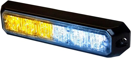 HELLA H22890051 MS6 Mini LED Lighthead, 1224 VDC, 5 patrones intermitentes, ámbarblanco