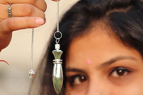 Miniatura 4 de Karnak egipcio Plata Anillo Chapado En Metal péndulo curación Dowsing a + + Metafísica Espiritual Respuestas Jet Crystal Internacional Terapia