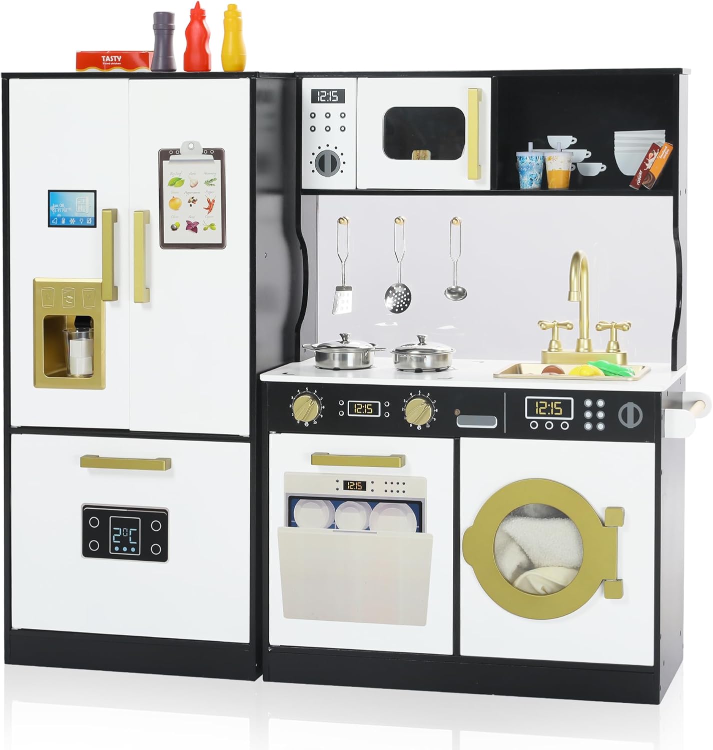 Play Kitchen Sets for Kids, Pretend Wooden Kids Zambia Ubuy