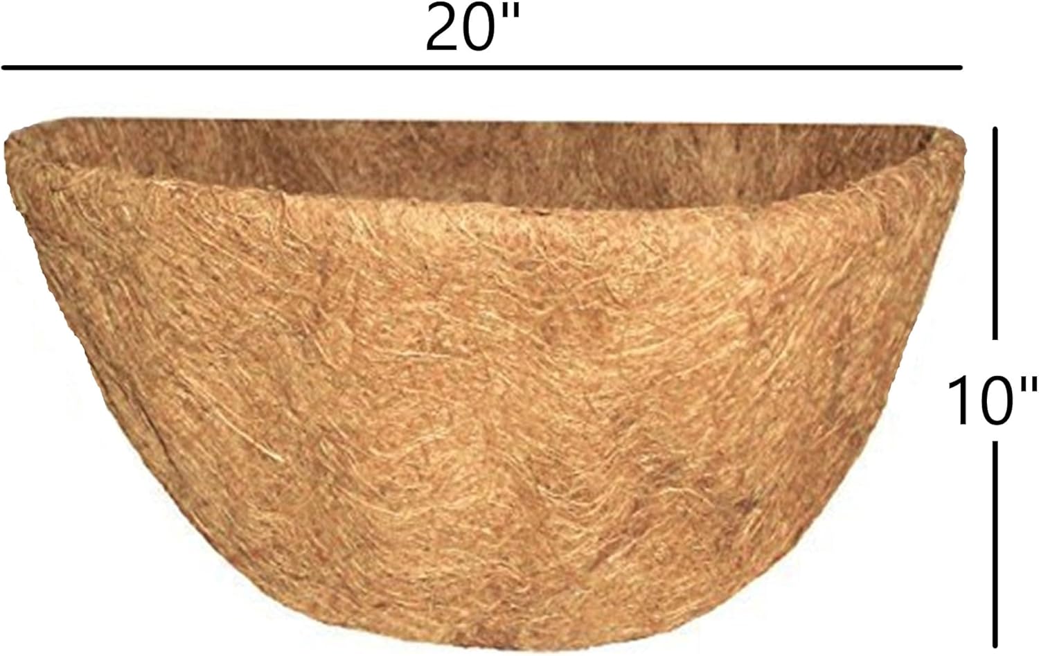 Gardener Select Wall Basket Shape Coco Liner, 20-Inch