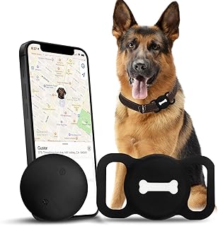 Nasuanata Localizzatore per Cani, Inseguitore di Posizione dell'animale Collare con Guscio in Silicone, Senza GPS Disposit...