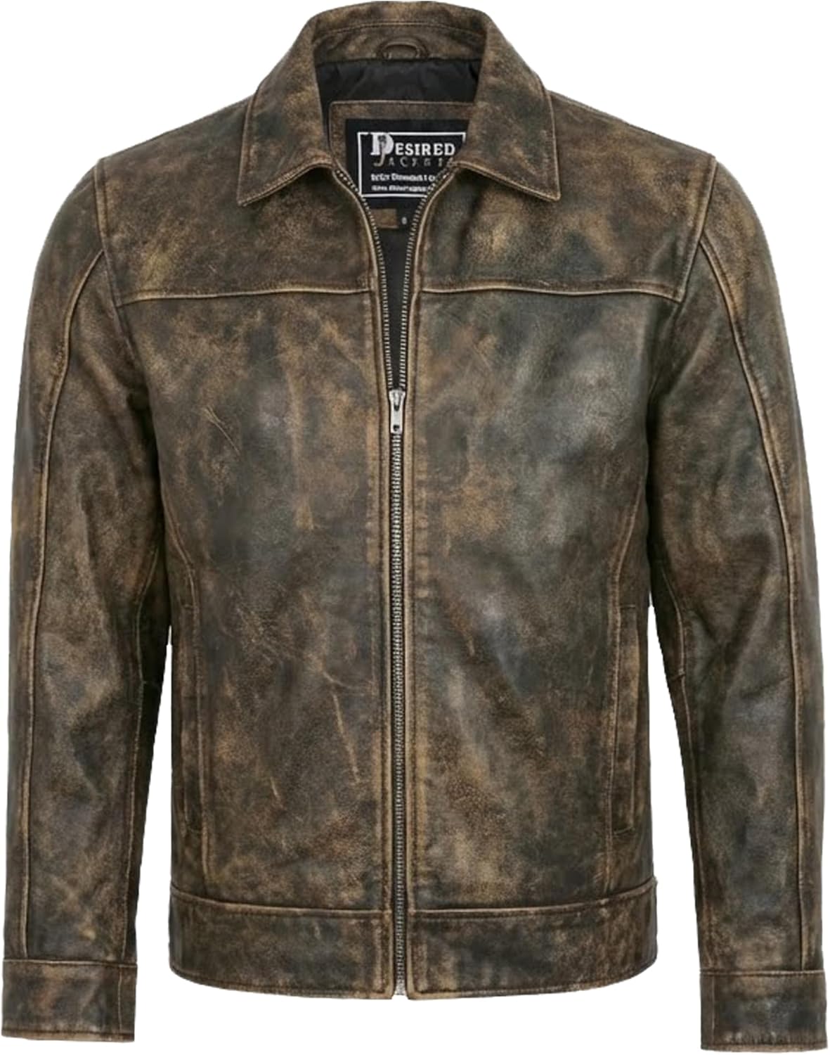 Mens Leather Jacket - Real Lambskin Classic Vintage Style Leather Jackets For Men Brown Leather Jacket for Mens - Image 3