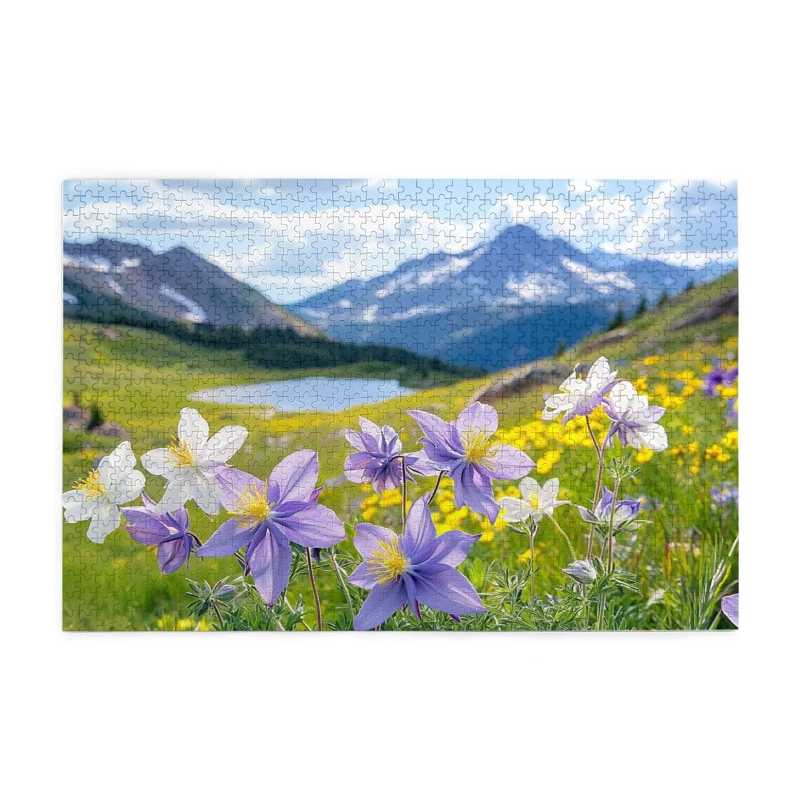 Puzzle 2000 Teile, Puzzle Erwachsene, Holzpuzzle Berg Impossible Jigsaw, Clevere Rätsel, HD Farbe Jigsaw mit Geschenkbox Verpackung for Aesthetic Room Decor, Geschenke für Frauen Blume 100x70cm p-1534
