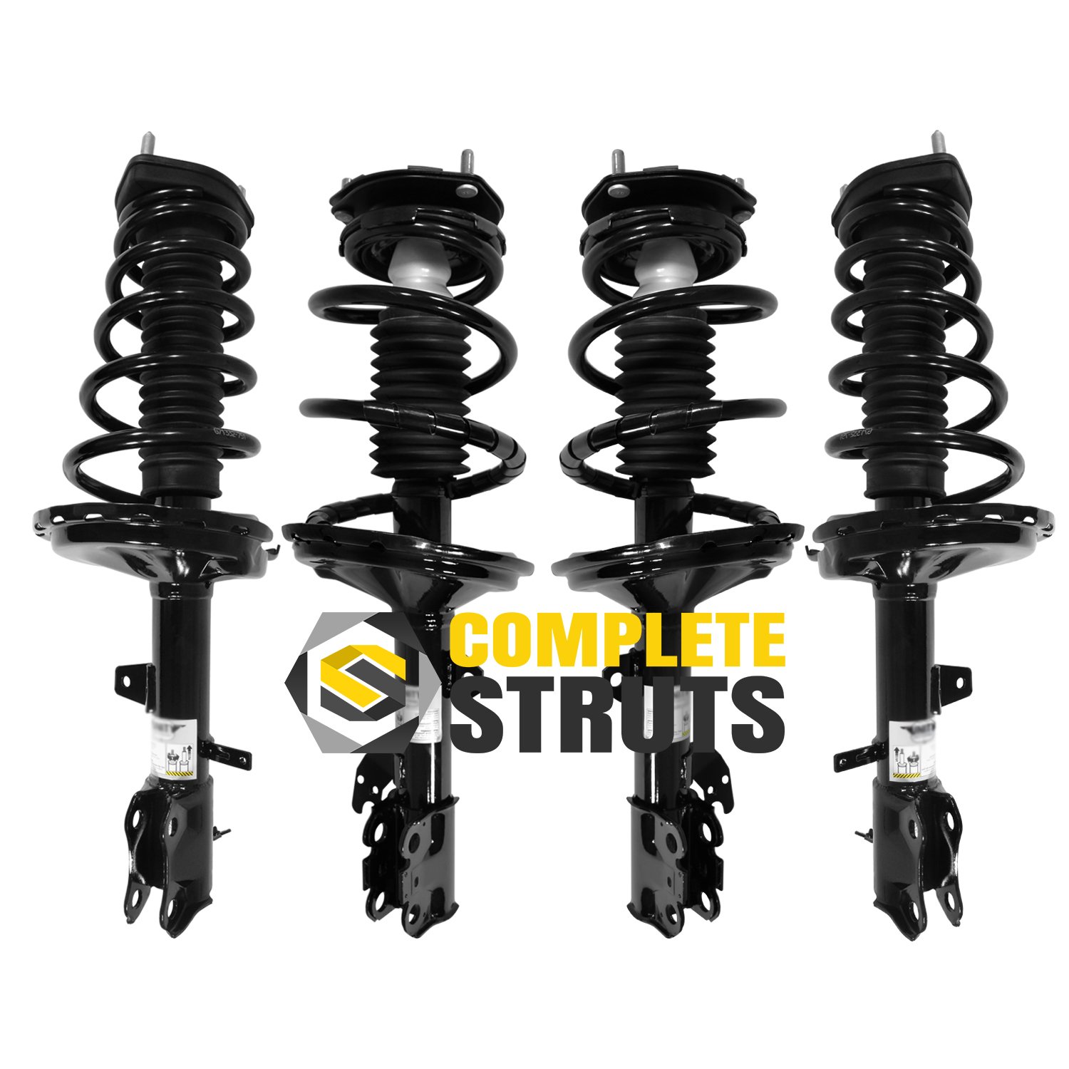 COMPLETESTRUTS - Front & Rear Complete Strut Assemblies with Coil Springs Replacement for 2004-2007 Toyota Highlander AWD (Set of 4)