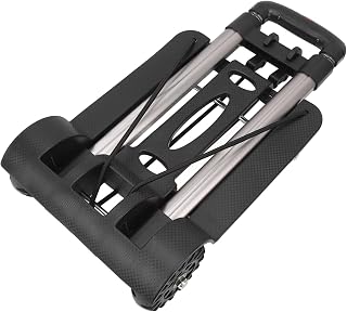 Luggage Trolley, 110lb Collapsible Telescoping Handle Wheelbarrow with Wheels Bungee String Shopping Cart