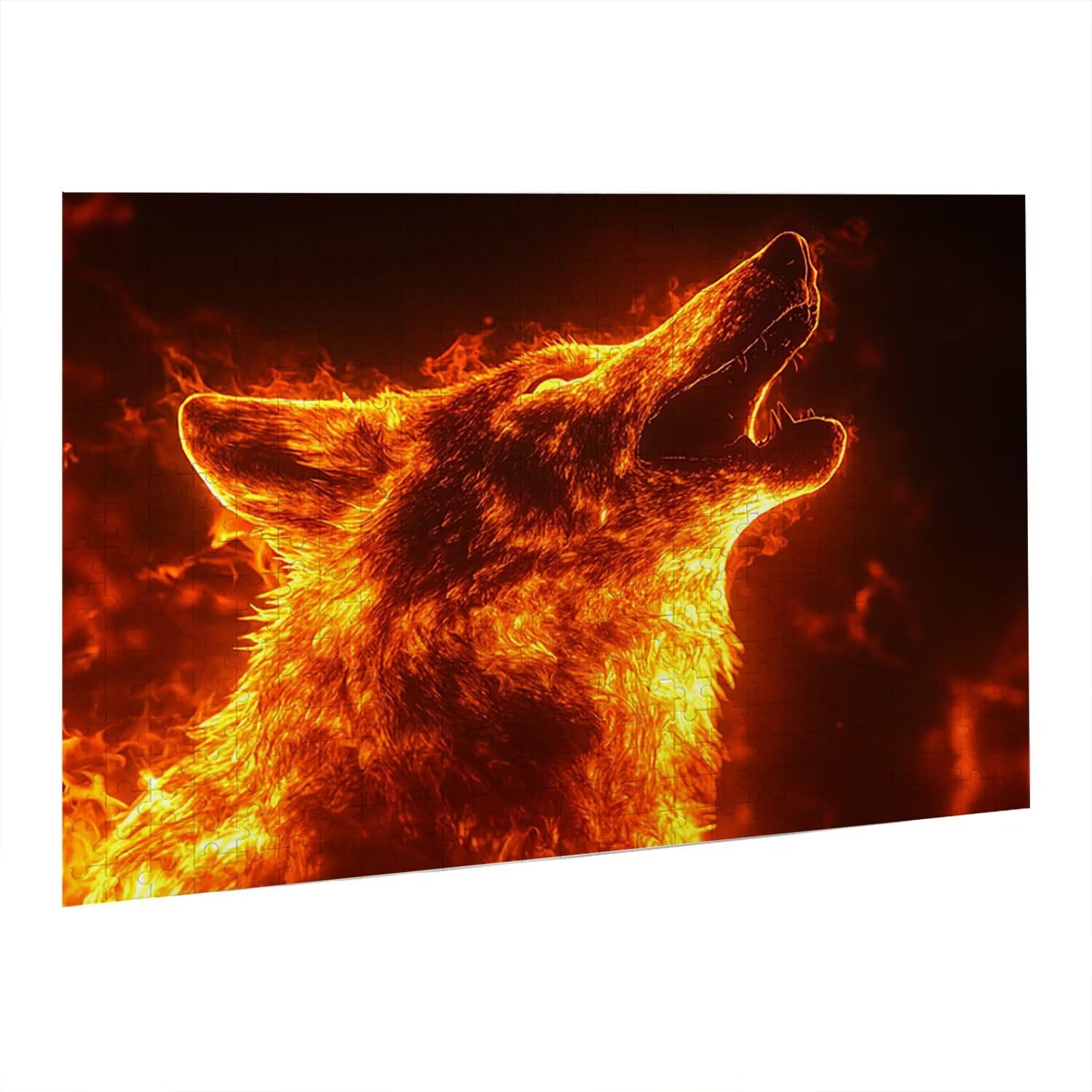 Jigsaw Puzzle, 5000 Pezzi Puzzle Classici, Lupo Di Fuoco Puzzle Rilassamento Intelligence, Mpossibile Difficile Puzzle Impegnativo per Adulti Puzzle Gioco Familiare, Regalo per Amore Amico fr0-961