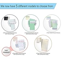 Vista 5 de WeiLife. Español 10 libros 2 almohadillas de cheques de invitados verde y blanco Carbonless Guest Check Pad, libro de camarera, entrega, bares