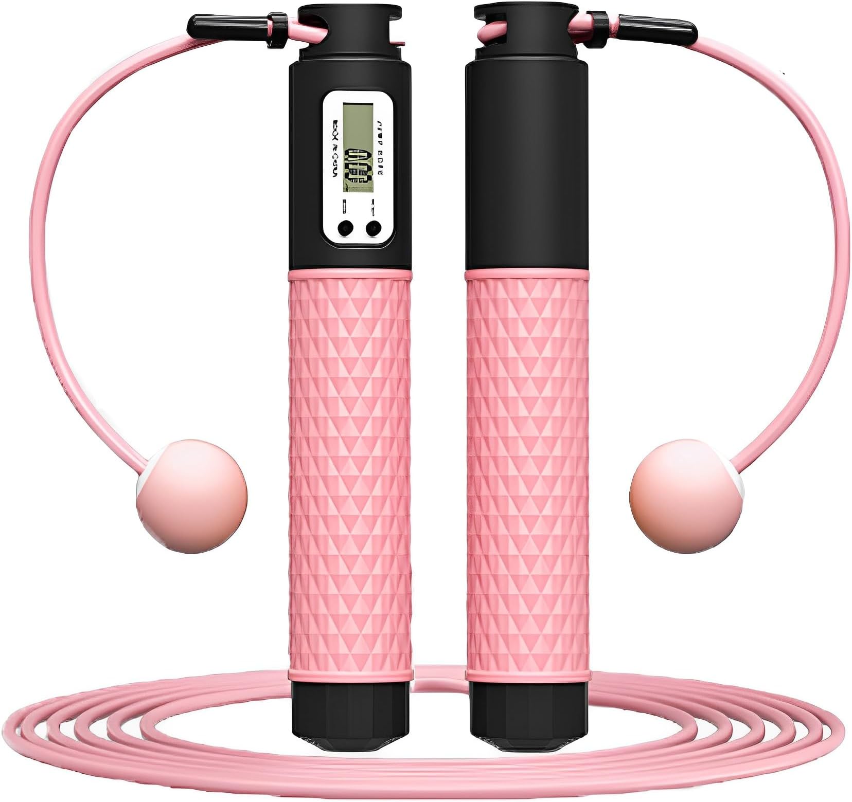 Skipping Rope with Counter,Digital Speed Jump Rope,LCD Display, 3 Display Modes,For Kids Adults Fitness, Adjustable Rope, Weighted & Non-slip Handle for Fitness