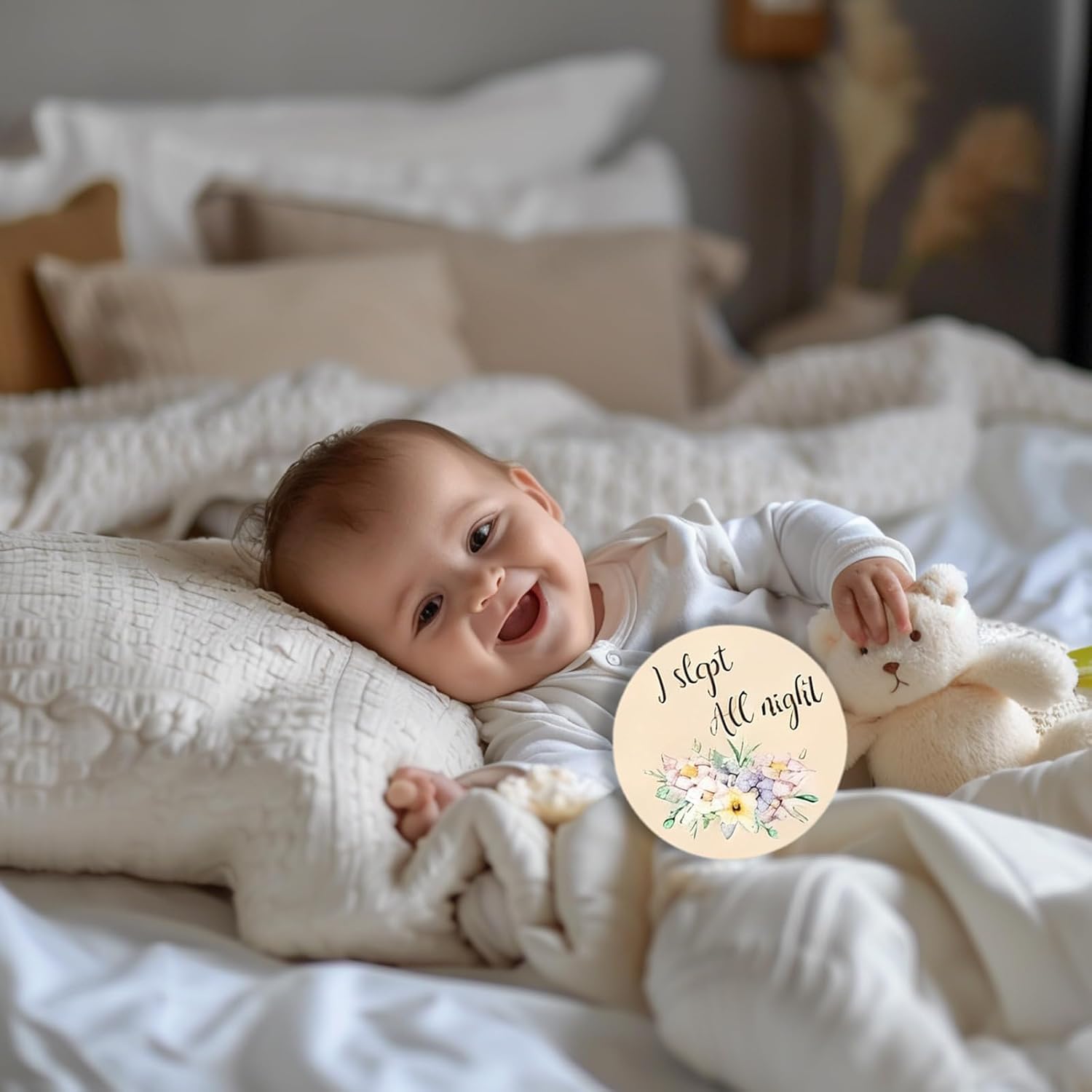 Wooden Monthly Baby Milestone Cards First Year Milestones Signs Photo Props & Announcement Cards Hello World Sign Baby Keepsake & Memory Gift