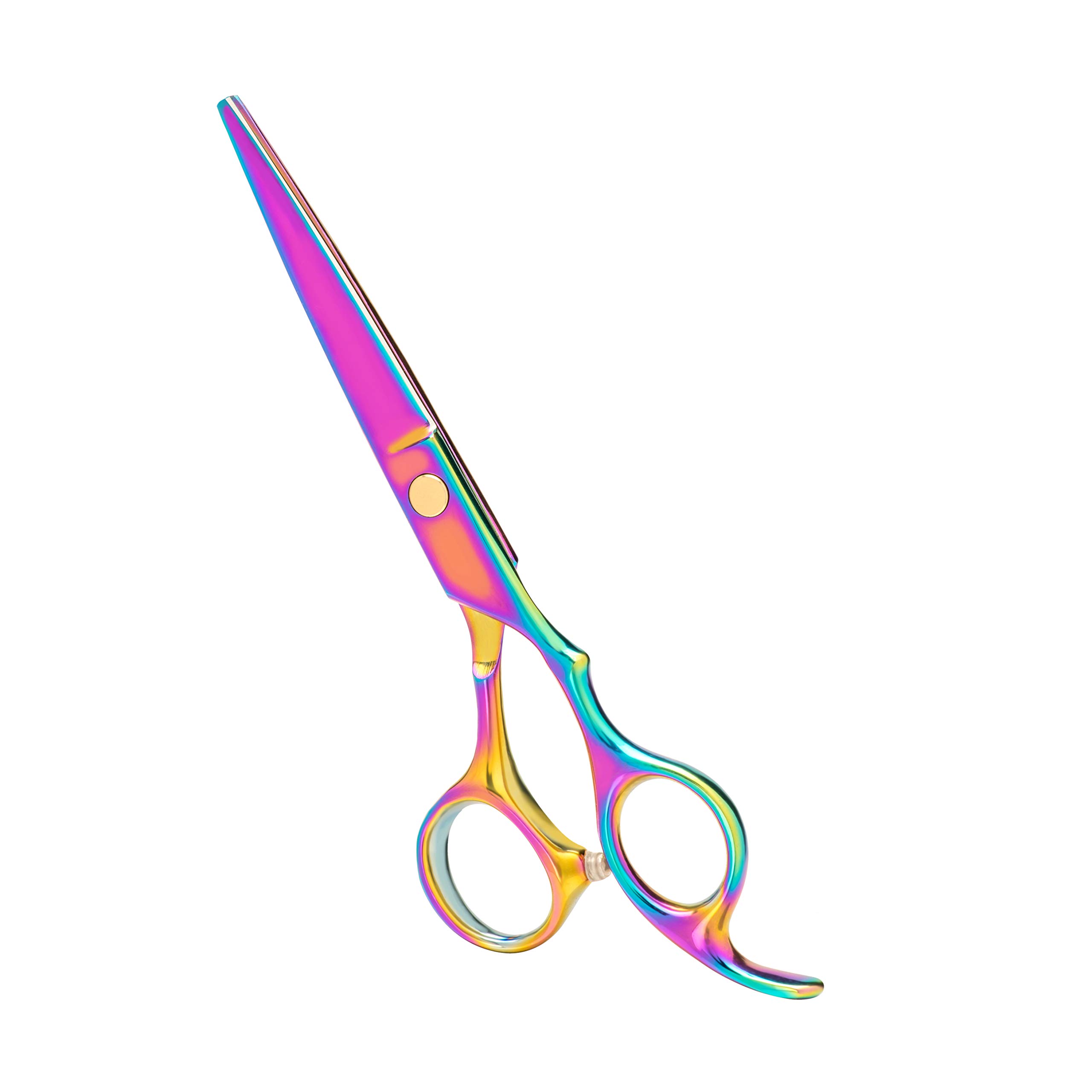 Kilajojo Hair Cutting Shears Professional Hair Scissors Sharp Edges and Rainbow Color Professional Hairdresser Scissors hair Shears Professional Barber Scissors barber Shears