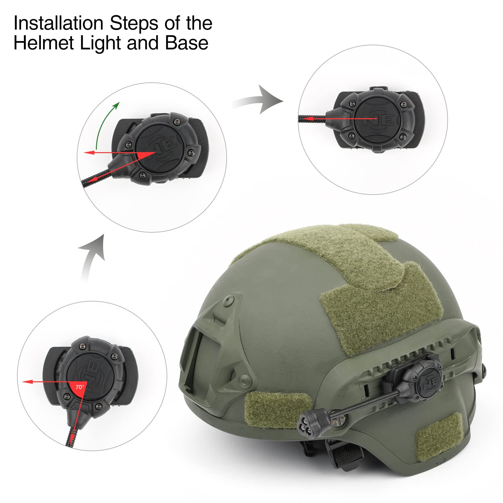 Amazon.com: rdzzwxw Tactical Helmet Light - White, Red, IR LED