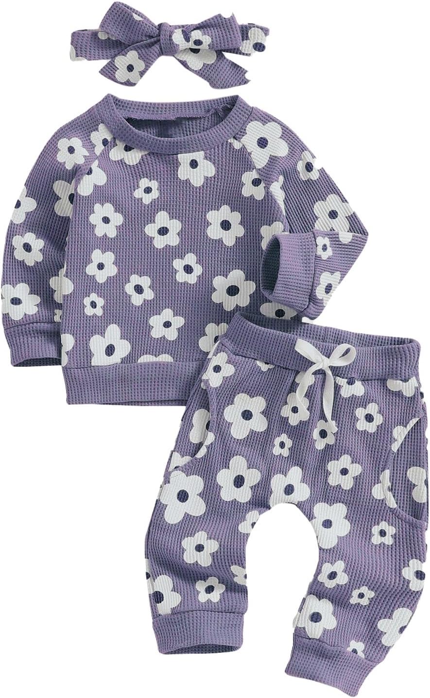 Girls Sweatsuit Set 2 Pcs Soft Long Sleeve Hoodie Sweatshirt And Sweatpants For Kids Fall Clothes Athletic Sweat Suit
