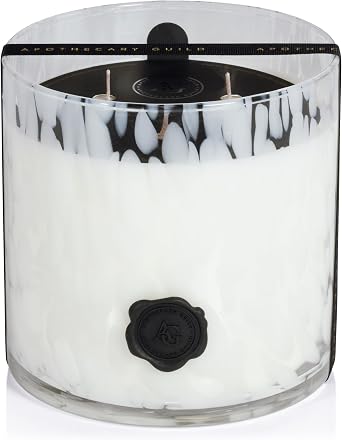 Zodax Apothecary Guild Opal Glass Jar Candle, 50 oz, 3-Wick - Gardenia