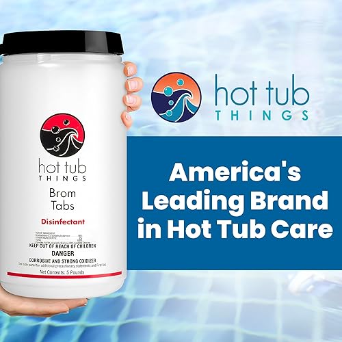 Miniatura 3 de Hot Tub Things Pestañas desinfectantes de bromo de 5 libras, especialmente formuladas para spas