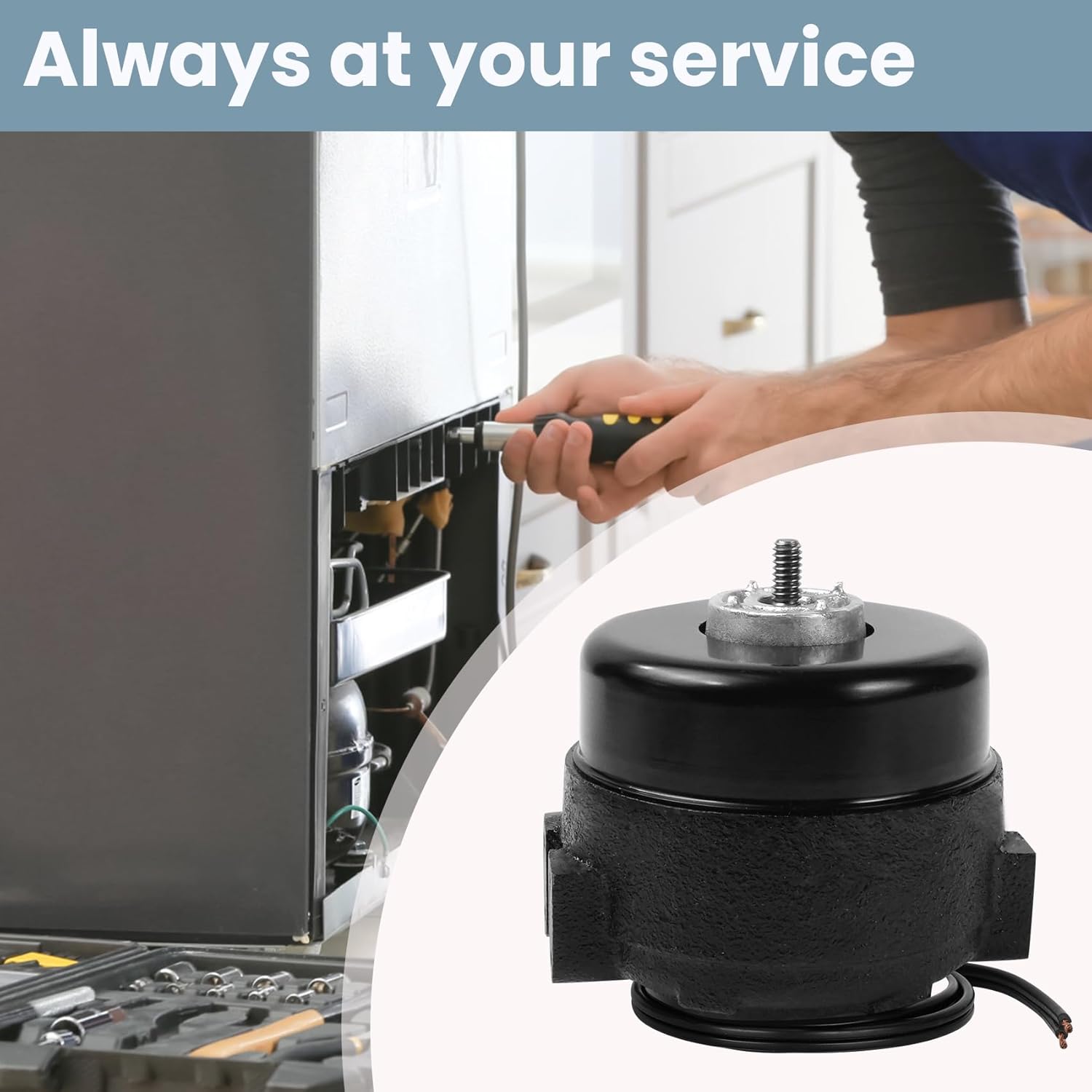 800448 830037 Evaporator Fan Motor Compatible with TR/UR Refrigerator, 115 Volts 9 Watts 1550 RPM, 800448 830037 Condenser Fan Motor