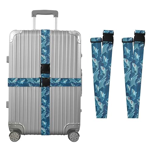 Sharks Fierce Luggage Straps for Suitcases Luggage Belt Suitcase Strap