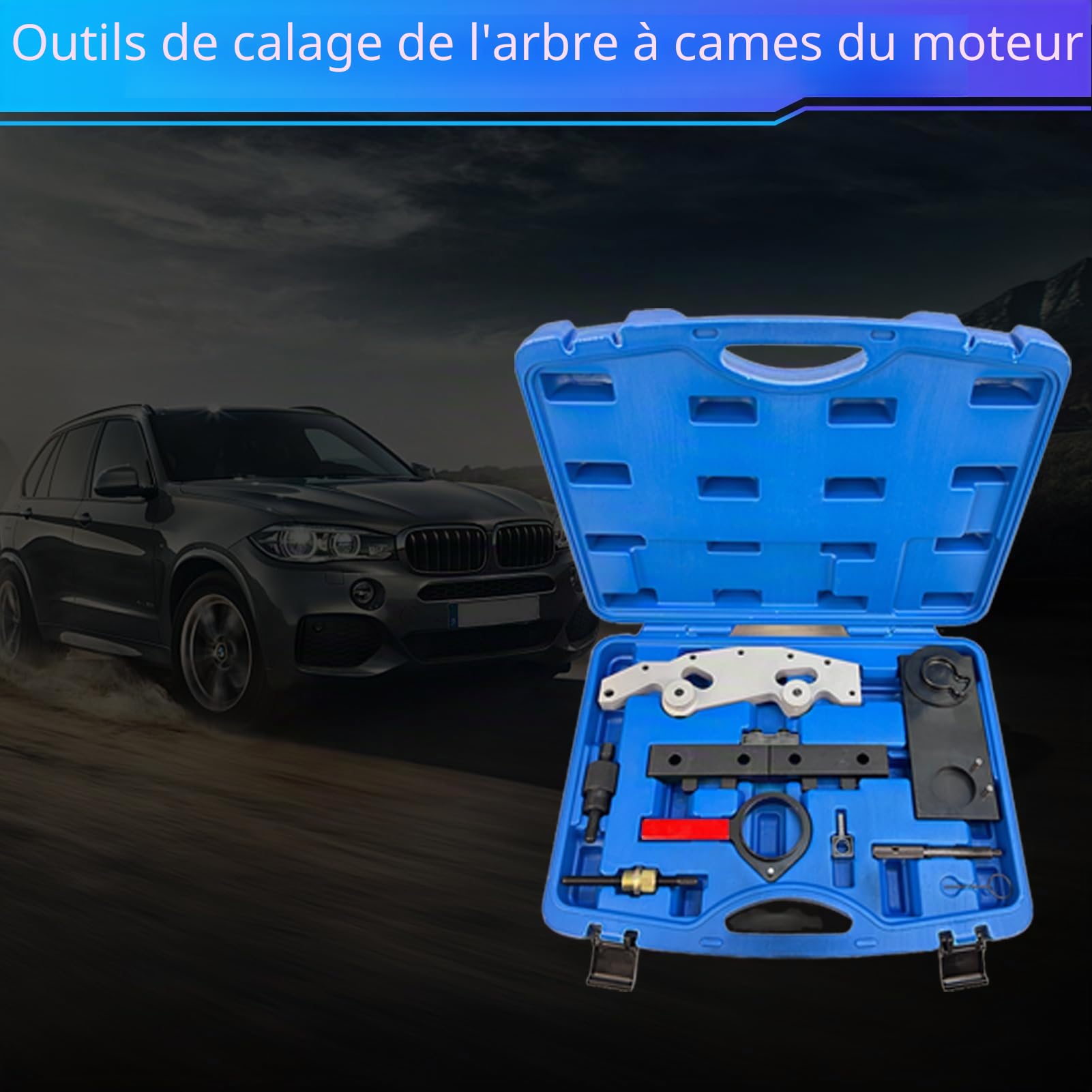 JAOGAUS Outils de Distribution Moteur, Chaîne de Distribution, | Ensemble D'outils pour Chaîne de Distribution Moteur avec Boîte À Outils Compatible avec M40 M42 M43 M44 M50 M52 M54 M56