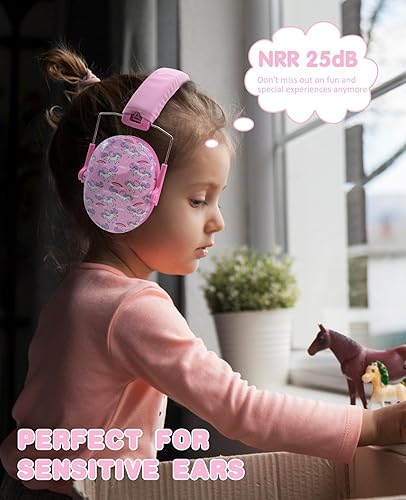 Miniatura 7 de PROHEAR 032 Kids Ear Protection - Auriculares con cancelación de ruido para autismo, niños pequeños, niños, color rosa