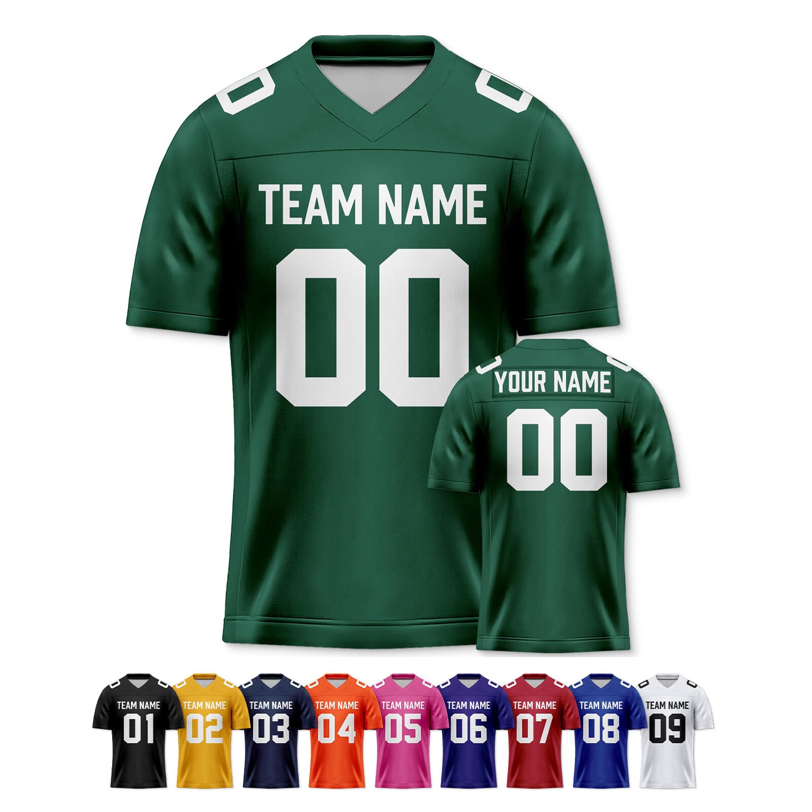 Custom Replica Football Jersey with Name Number Logo