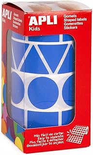 APLI Kids 11162 - Rollo de gomets figuras surtidas color azul, tamaño XL