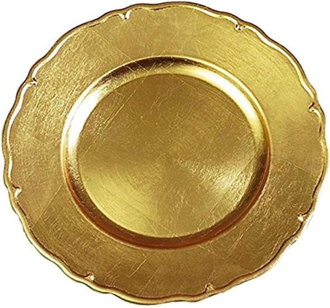 Deco 79 74178 Metal Charger plate 13" D -Set of 36