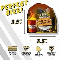 Vista 4 de Mouse Reading Book, Wall Decor Sticker Decal, Kids Room, Classroom, Home, Bedroom, Bookcase, Book Lover, of Mice and Men, Children, Adorable