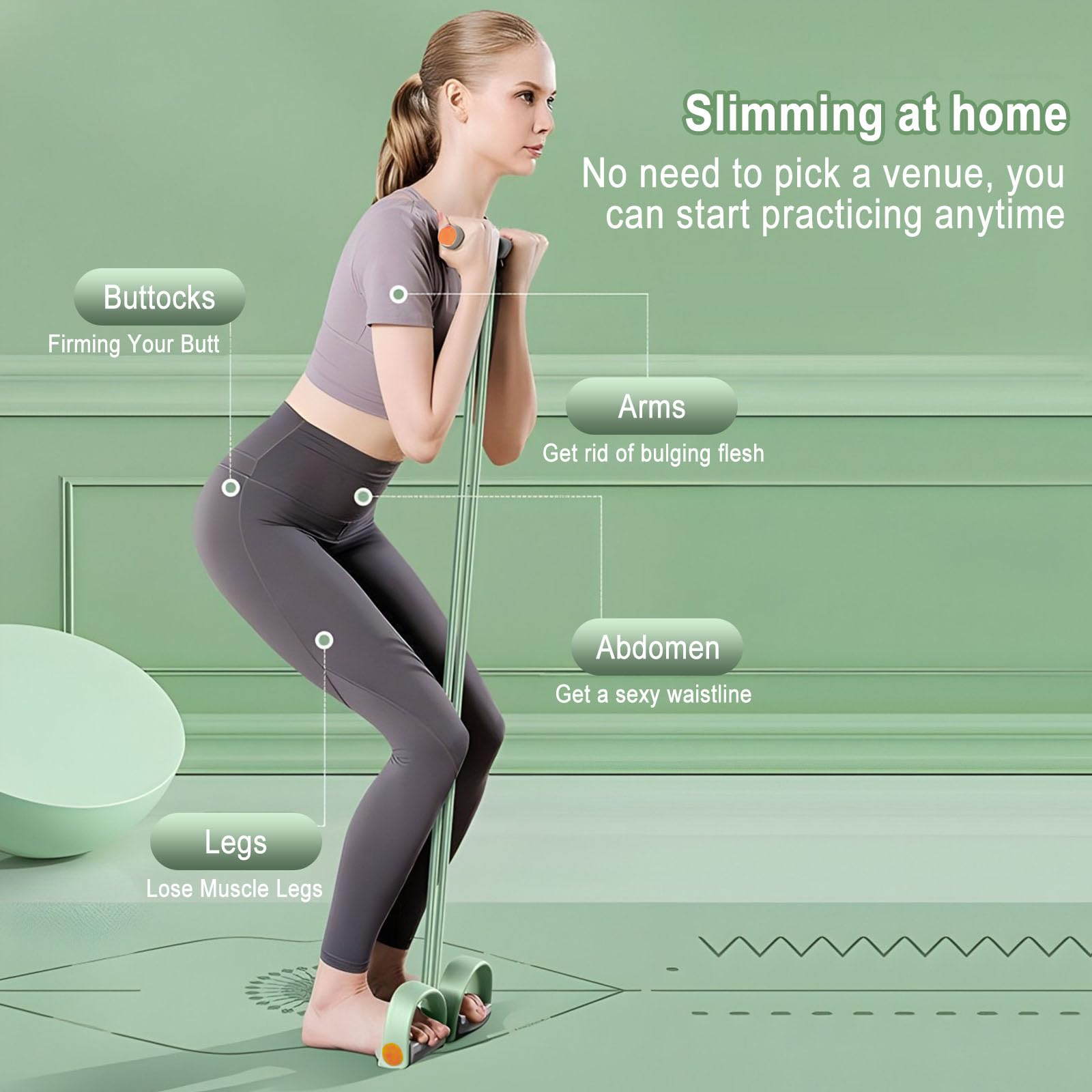 Expander Fitness Set Mit 6 Gummiseilen - Ganzkörpertraining Für Zuhause