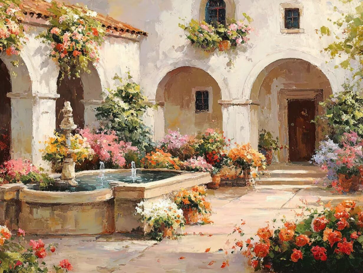 Puzzle 4000 Teile Erwachsene, Gartenbrunnen, Klassische Puzzles YHPGL3-453