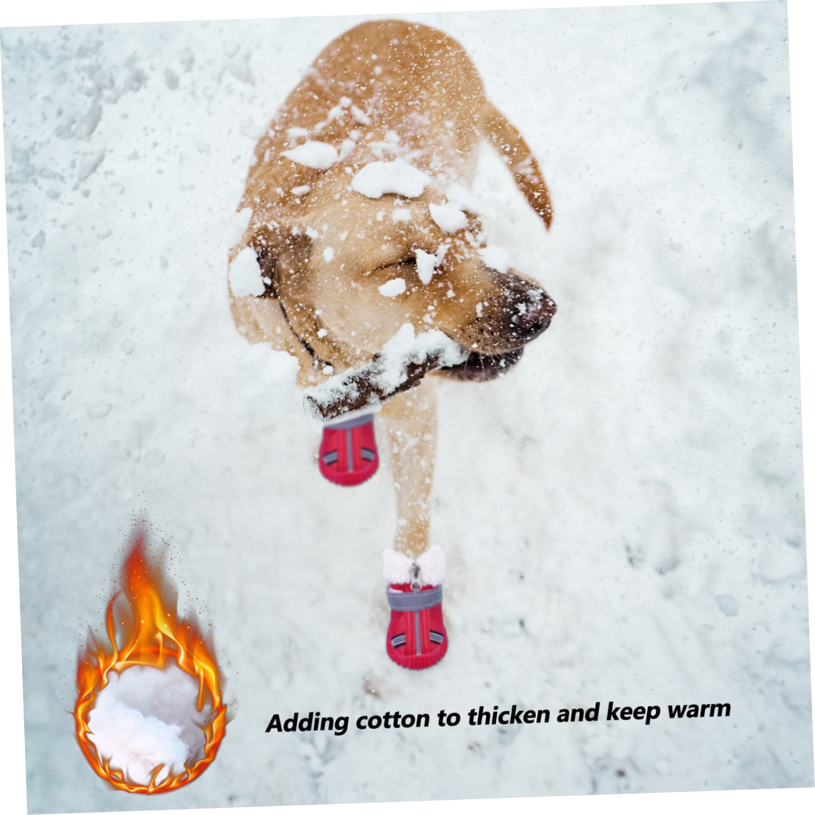 POPETPOP 12 Pièces Chaussures De Chien Automne Hiver Bottes Raquettes à Neige pour Petits Chiens Protecteur De Pattes d'animaux De Noël Automne Et Hiver Coton Chaussures Courtes