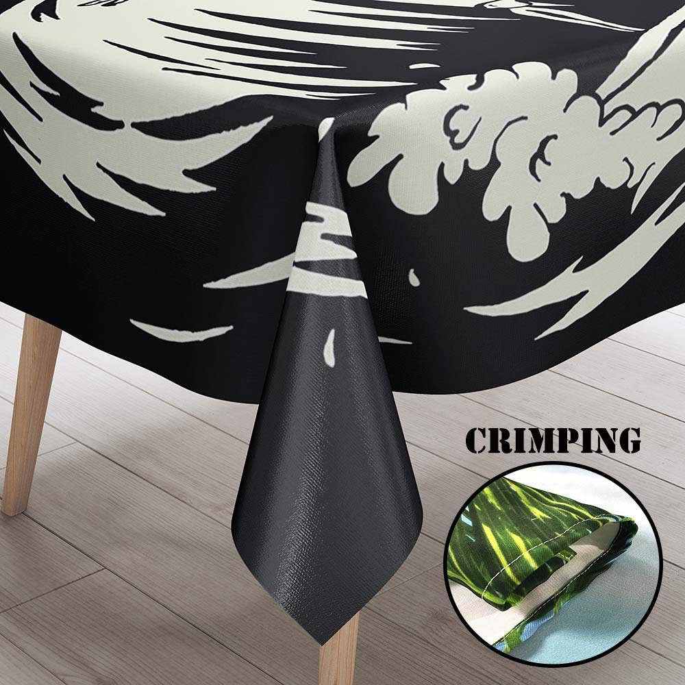Chickw1 Tischdecke Wasserdicht – Schwarz-lila Schädel-Muster, 60x60 Cm, Polyester, Für Outdoor & Party