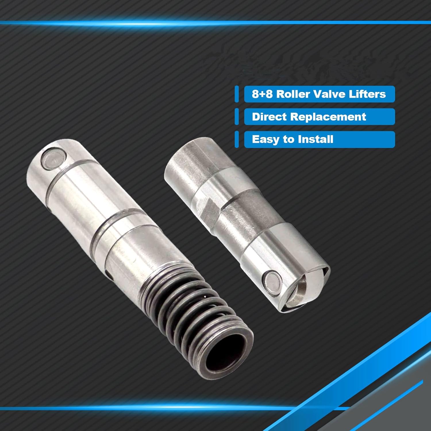 (8+8) Hydraulic Valve lifters Roller Lifters AFM DOD Roller Lifters Compatible with Escalade Silverado Sierra Yukon 1500 5.3L 6.0L 6.2L 12499225 12639516 17122490