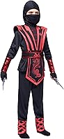Vista 12 de Spooktacular Creations Disfraz de Halloween para niños, niños y niños pequeños, juego de accesorios Ninja para fiesta de disfraces