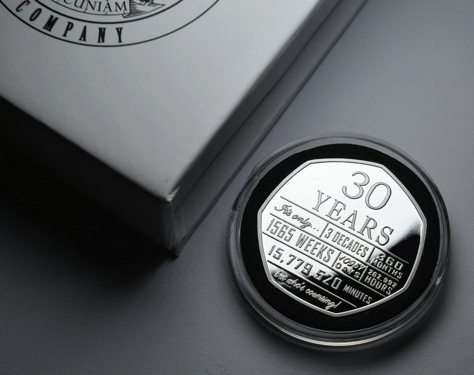 The Commemorative Coin Company Silver 30Th Birthday .999 Commemorative In Capsule And Gift Box. Unique Gift/Present Party/Celebration Ideas 30 Thirty Years