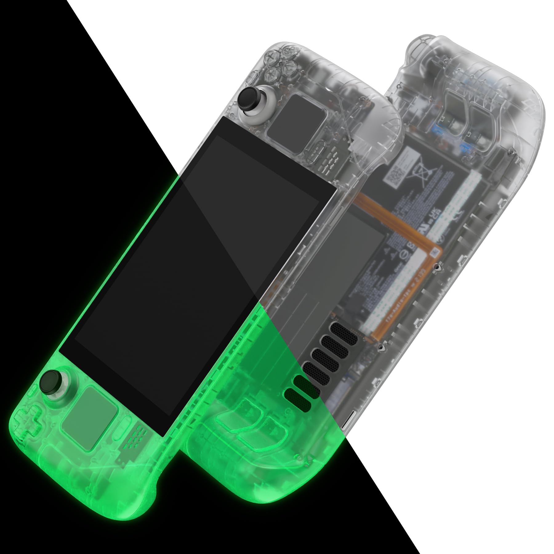 eXtremeRate Carcasa Compatible con Steam Deck LCD Accesorios Placa de Repuesto Cubierta Funda Case con Botones para Steam Deck Consola NO Incluida(Blanco) — view 23
