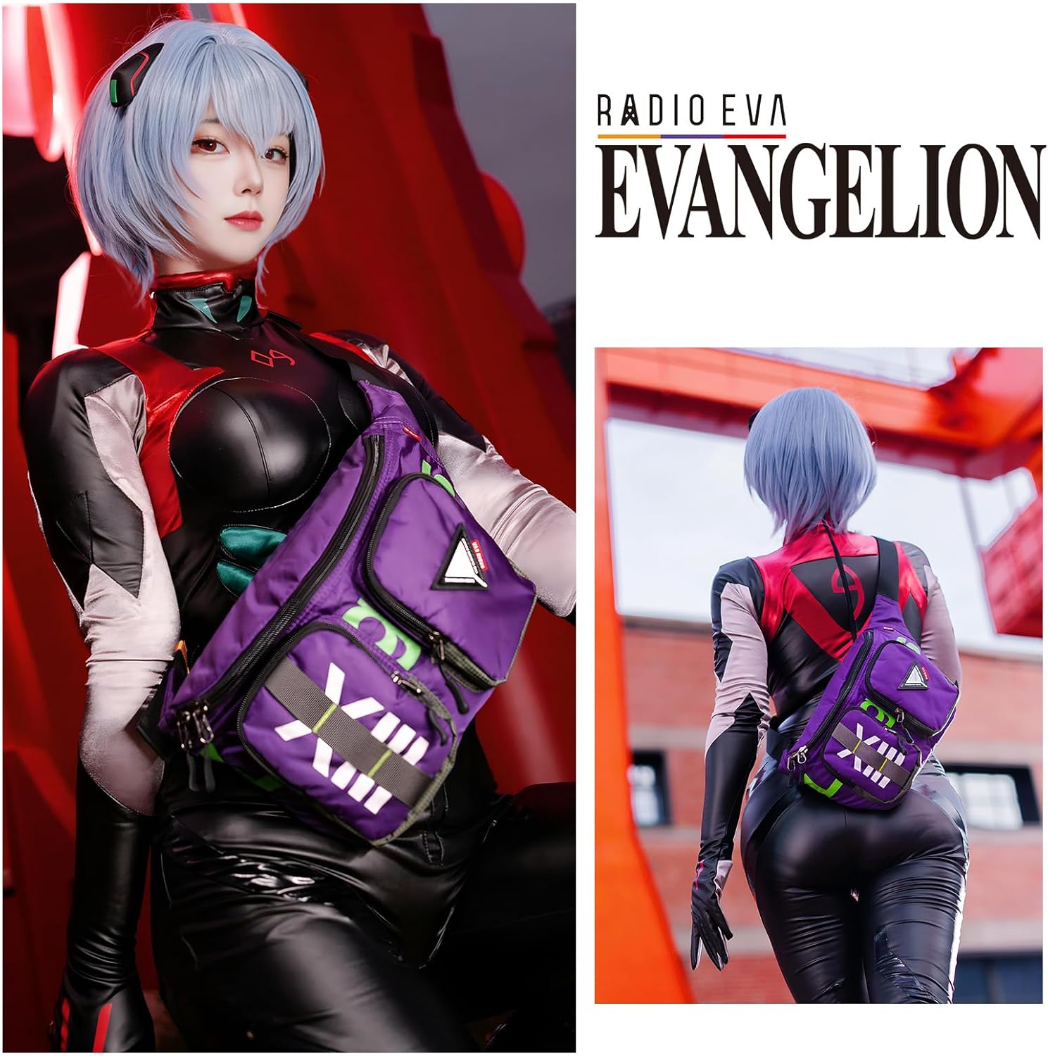 Neon Genesis Evangelion Crossbody Shoulder Bags -Waist Bag With a Built-in Rain Cover