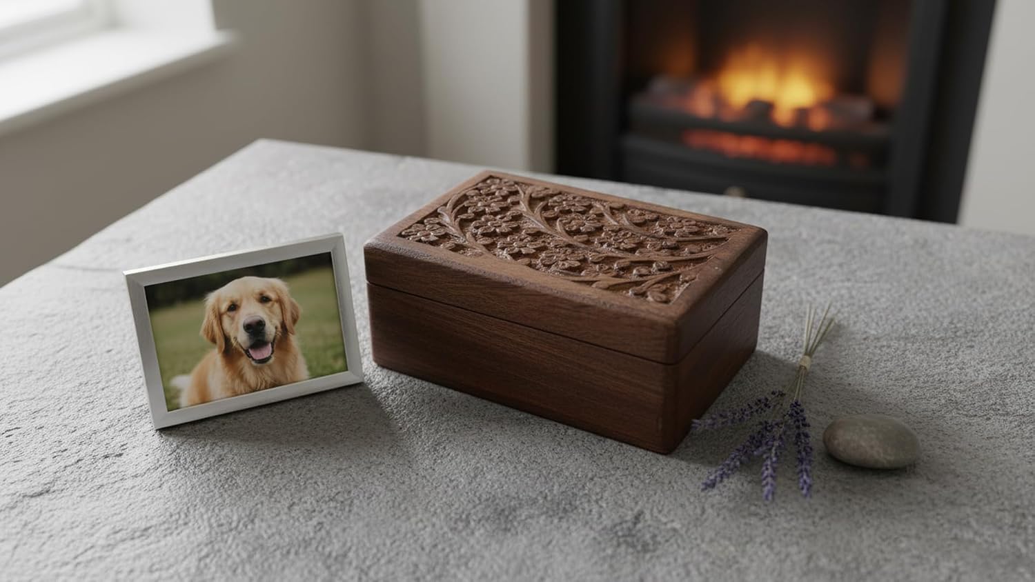 Handmade Wooden Pet Urn Box for Dog & Cat Ashes Keepsake Cremation Box image 4