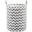 TECHMILLY Baby Laundry Basket with Long Handles, 63L Collapsible Kids Laundry Hamper, Toy Storage Basket for Nursery, Bedroom Decor for Girls and Boys (Grey Chevron)