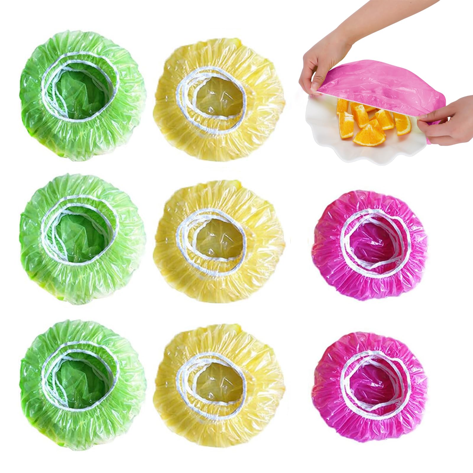 Bowl Covers Reusable Elastic Plastic Wrap for Food Storage Fresh Keeping Stretch Bags Bowl Covers for Bread Proofing Alternative to Foil for Family Outdoor Picnic Sourdough Baking 3 Size (180)