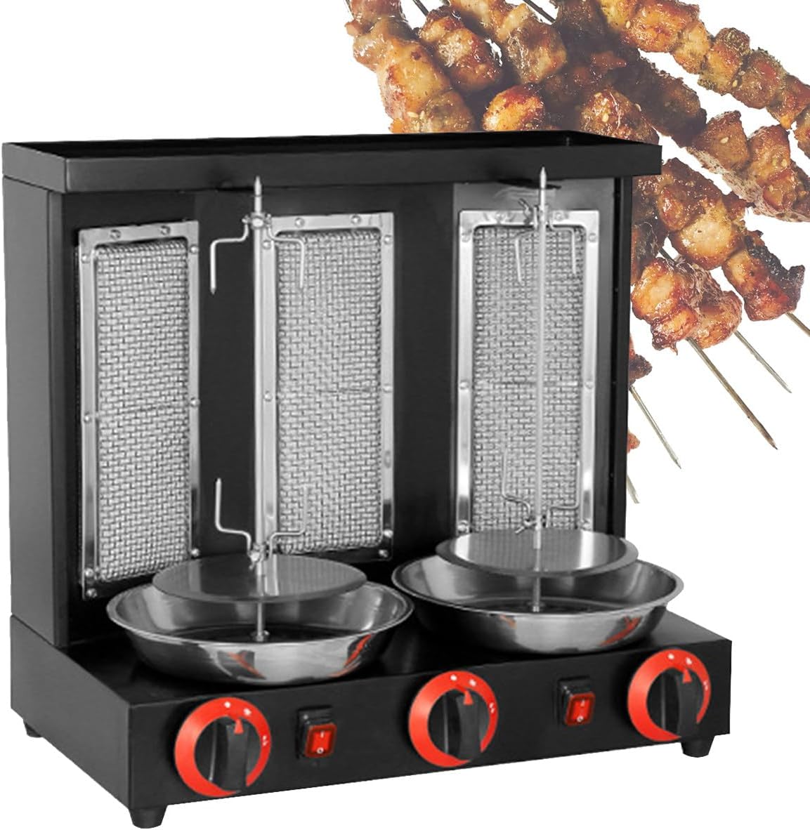 Grill Gas Professional Vertical Rotisserie Oven,Countertop Kebab Cooker Rotating Roaster Baking Machine,Household Appliances