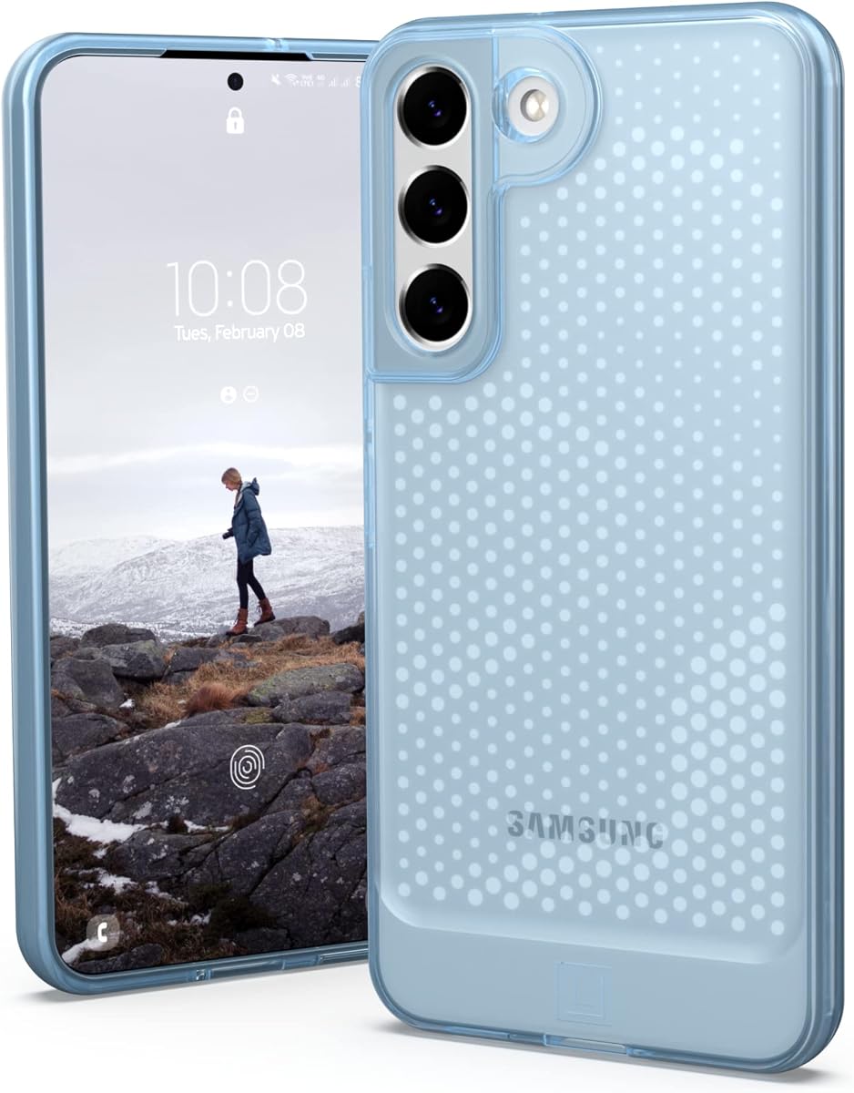 URBAN ARMOR GEAR [U] de UAG Diseñado para Samsung Galaxy S22 Funda Clear Blue Cerulean Lucent Slim Fit Ligera Elegante Transparente Resistente a los Impactos Funda protectora para teléfono, [Pantalla de 6,1 pulgadas]