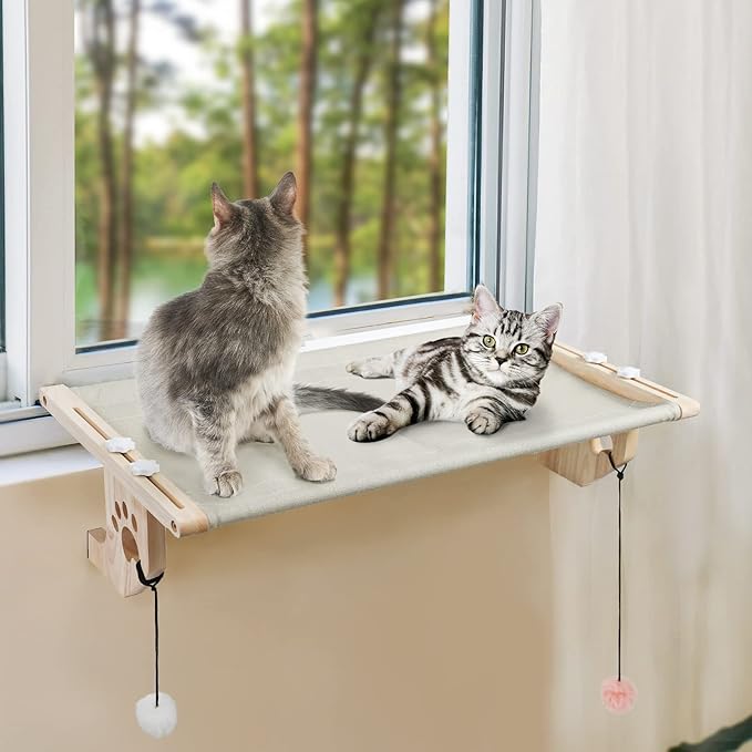 Cat Window Perch 26.7"x15" for Indoor Cats, Cat Window