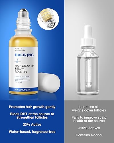 Miniatura 5 de Rollo de suero para el crecimiento del cabello de 1.0 fl oz  3% romero, 3% redensil, 2% otra vez, niacinamida y tocoferol  Reduce la pérdida de