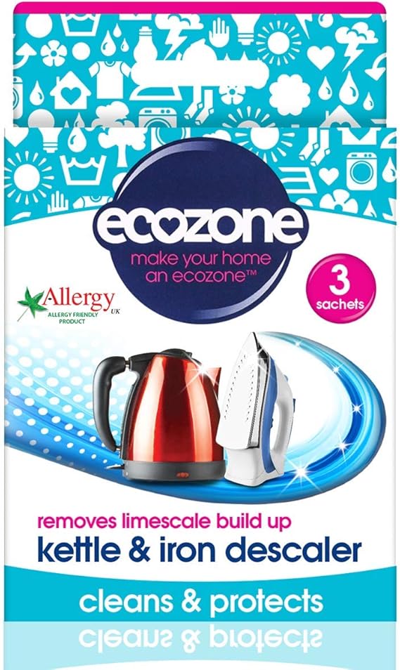 Ecozone Kettle & Iron Descaler Easy Use Sachets Powerful Limescale