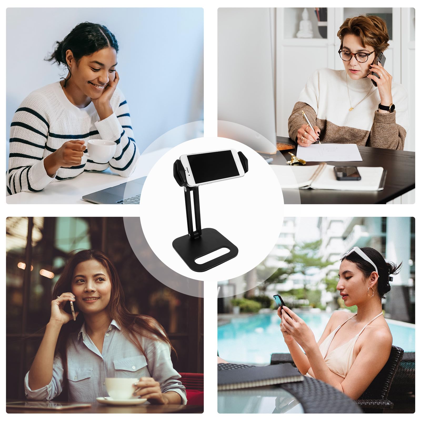 Hemobllo Soporte Ajustable de Aleación de Aluminio y TPU para Teléfono y Tablet con Diseño Antideslizante Ideal para Transmisiones y Visualización de Videos